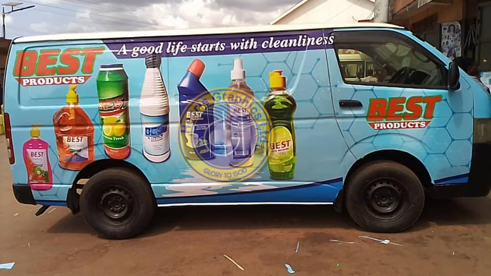Vehicle branding for Best Products company by Henrie Graphics Limited
