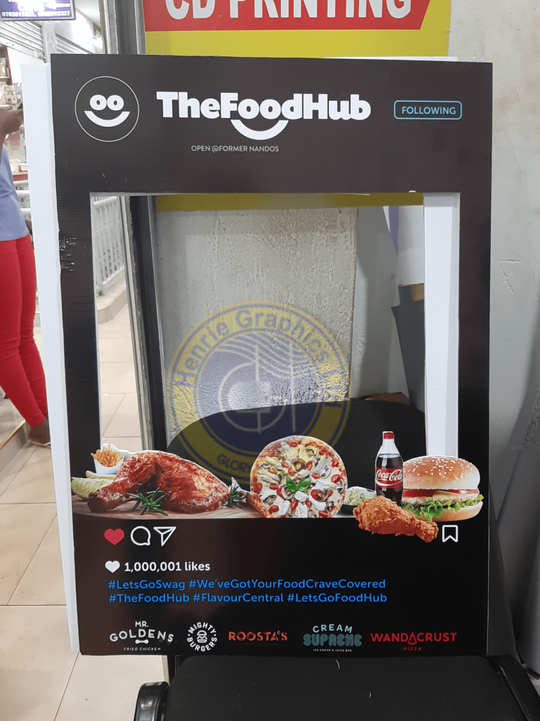 A photo booth for The Food Hub